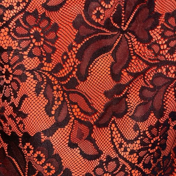NWT! The Limited Orange with Black Lace Pencil Skirt - Size 6 - Picture 2 of 3